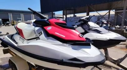 gts 130 Yamaha GP SVHO 1800 Turbo side view on trailer