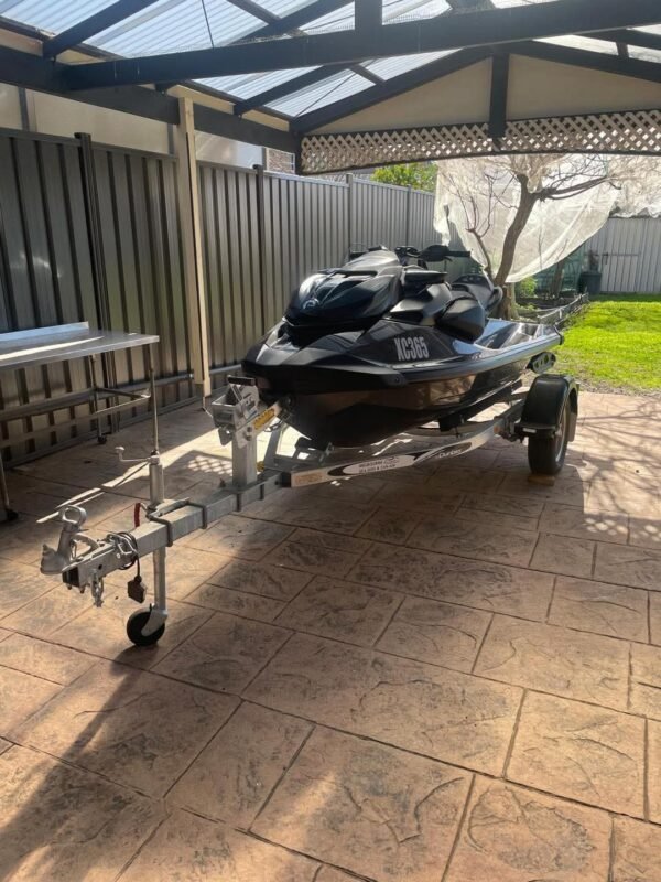 Sea-Doo RXP 300 Limited with Galvanised Trailer Image Caption: Complete setup including galvanised trailer Image Description (ALT): Sea-Doo RXP 300 Limited shown with galvanised trailer ready for transport