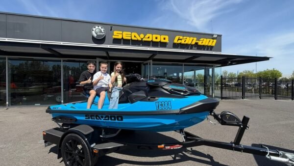 2026 Sea-Doo RXT-X 325 front view showing aggressive bow design