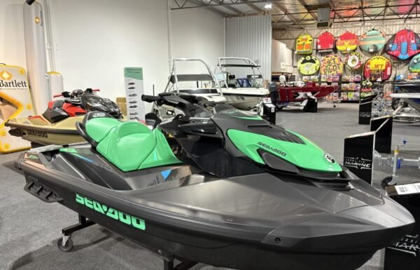 2026 Sea-Doo RXT-X orange black and green colorway