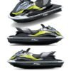 2026 Kawasaki Jet Ski ST 160X in Metallic Bluish Grey Pearl with Neon Yellow accents