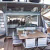 Baloo III aft deck lounge and dining area