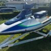 Kawasaki 650 TS Full Side Profile with Trailer
