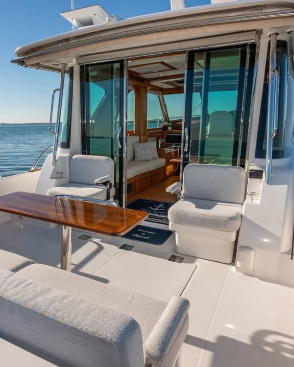 Sabre 43 Salon Express Helm with Garmin Displays