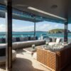 FIFTY sun deck with jacuzzi dining and lounge