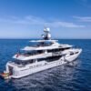 PETRATARA tri-deck layout aerial view yacht for charter
