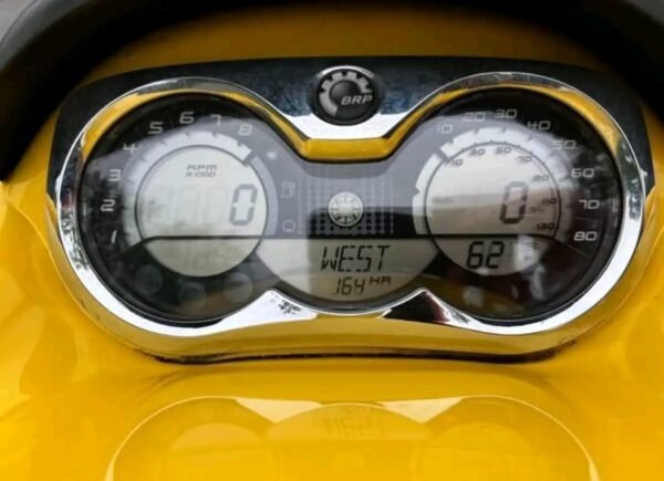 Sea-Doo RXT 2017 dashboard and instrument display close-up
