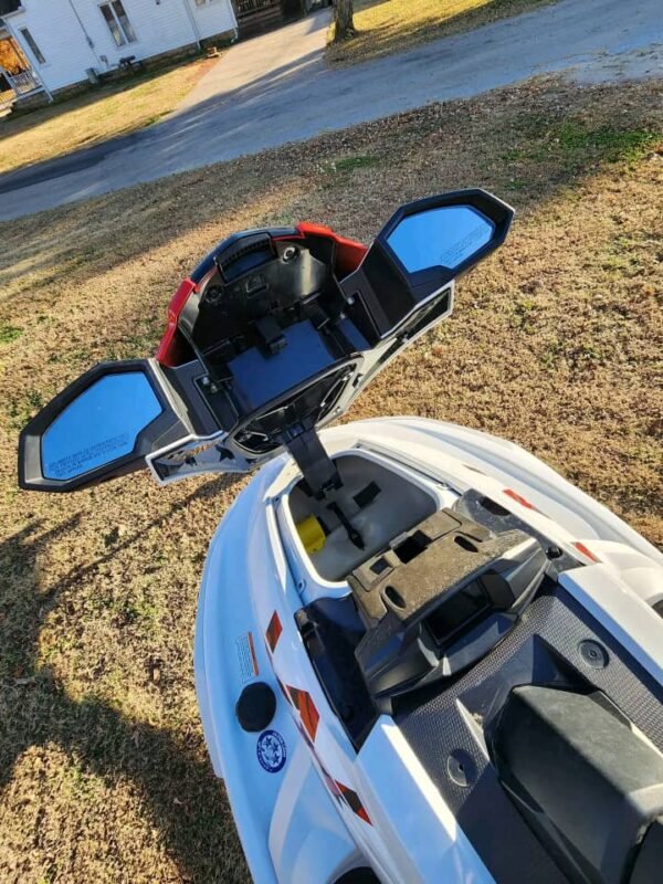 Tow hook and mirror setup for tubing on Yamaha VX Limited HO