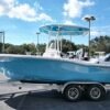 Tidewater 210 LXF yamaha 150 4 stroke boat trailer side view