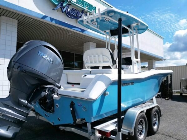 Yamaha F150 outboard engine rear view